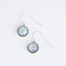 Load image into Gallery viewer, Ear Sense Silver Aurora Borealis Crystal Drop Earrings
