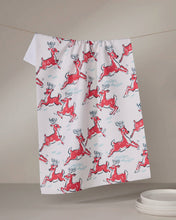 Load image into Gallery viewer, Prancing Reindeer Tea Towel
