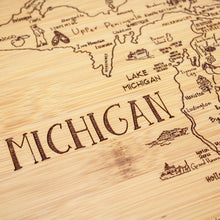 Load image into Gallery viewer, A Slice of Life Michigan 11&quot; Cutting &amp; Serving Board
