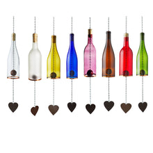 Load image into Gallery viewer, Wind Chimes Made From Glass Wine Bottles with Copper Trim

