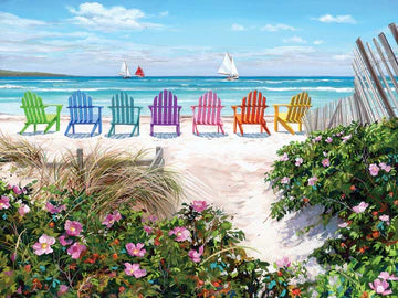 Rainbow Chairs 500 pc Puzzle