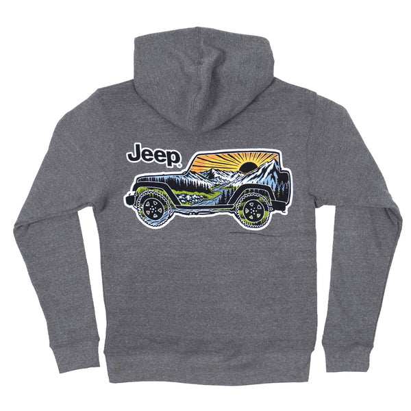 Jeep Hoodie Mountain Scene