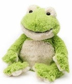Warmies Frog microwavable lavender plush toy in green