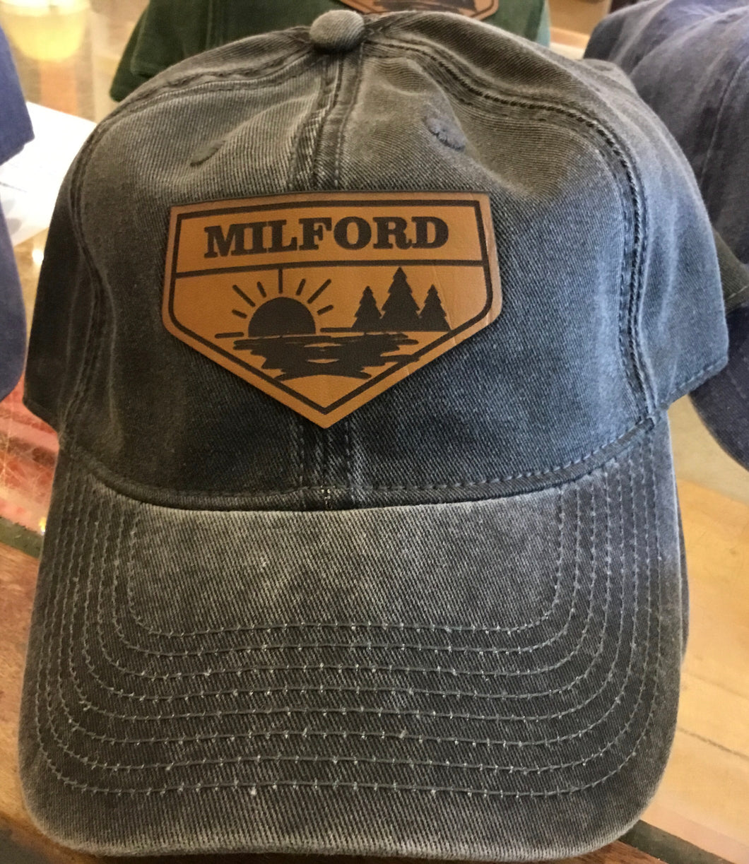 Milford Michigan Leather Patch GW Black
