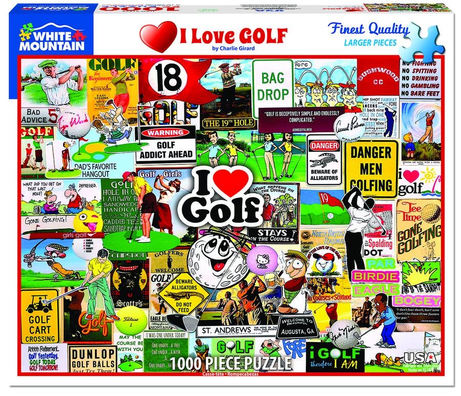 I Love Golf 1000 pc Puzzle