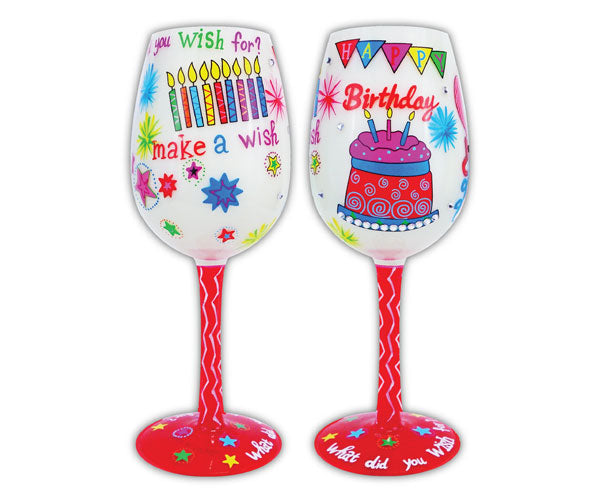 Age Specific Wine Glasses - Make A Wish