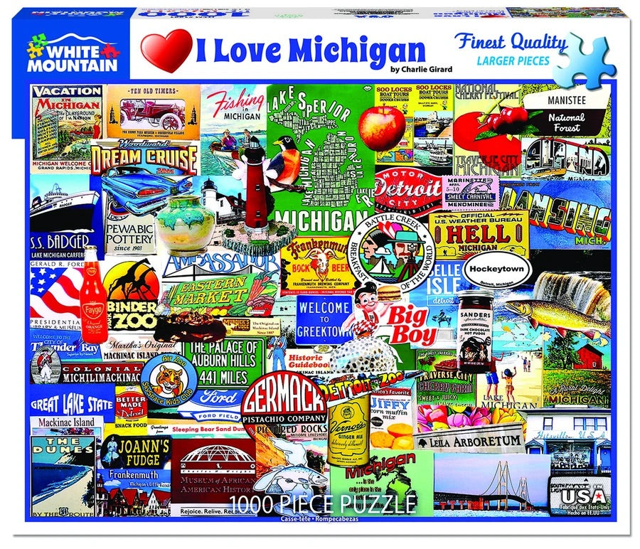 Puzzle I Love Michigan 1000 pc