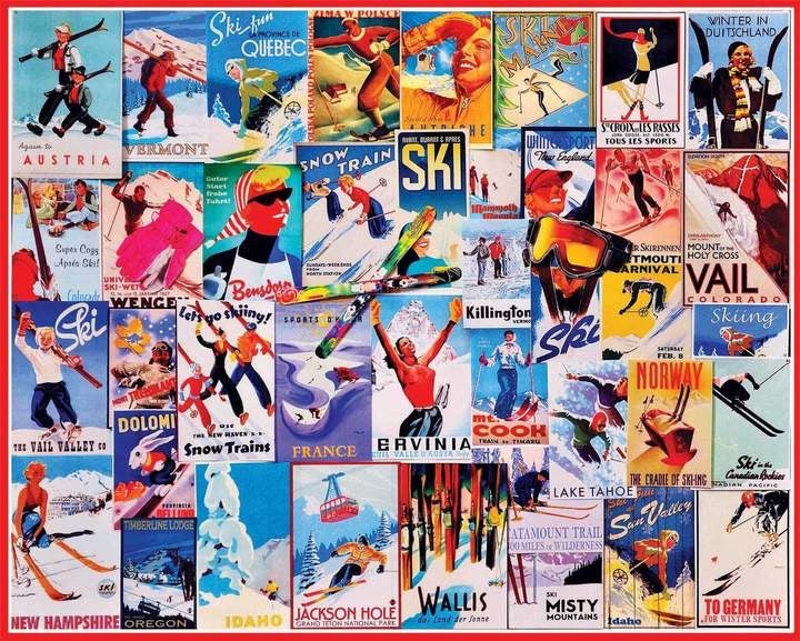 Puzzle Ski Posters 1000pc