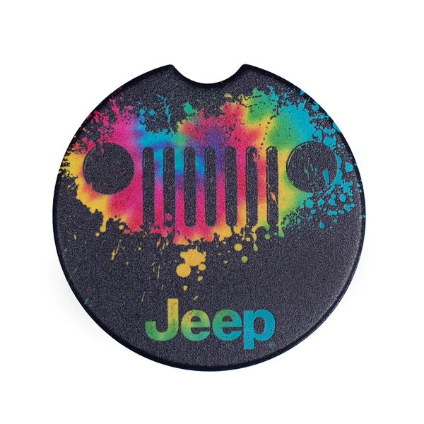 Jeep Tie Dye Grille Car Coaster