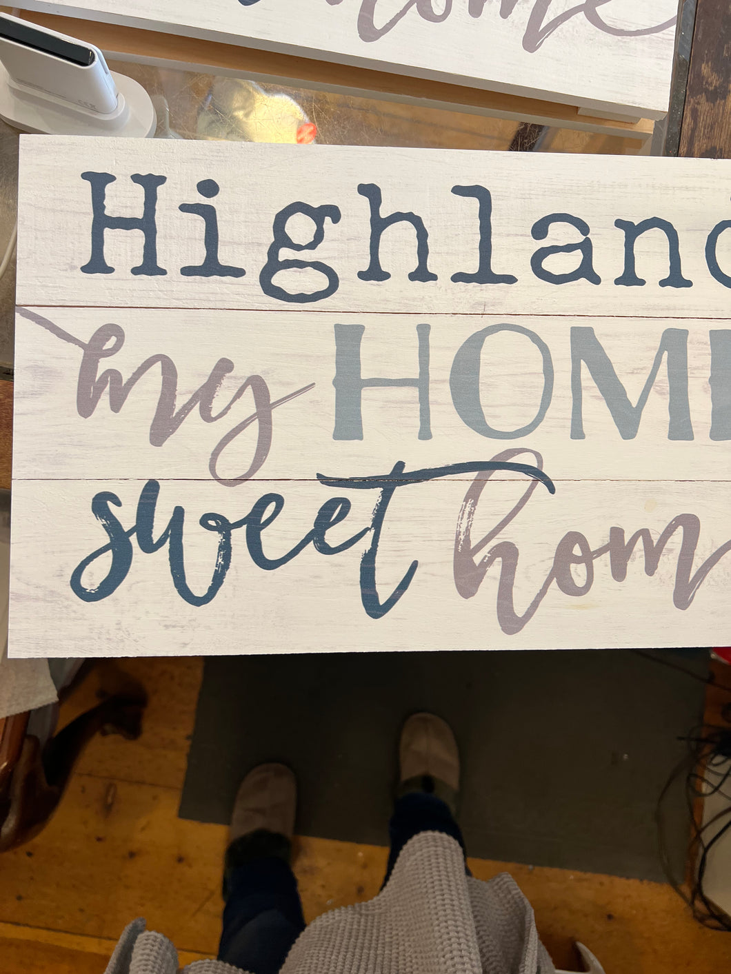 Highland My Home Sweet Home Sign