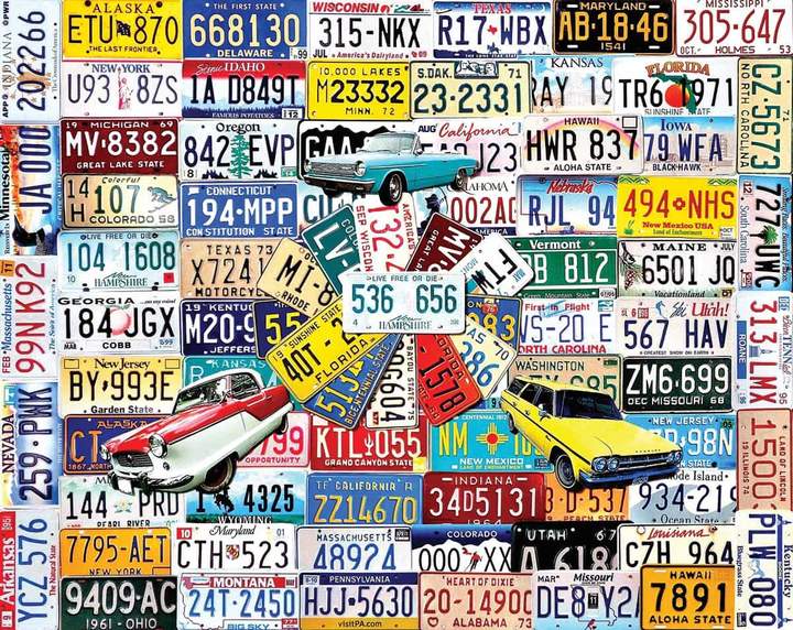 License Plate 1000 pc Puzzle