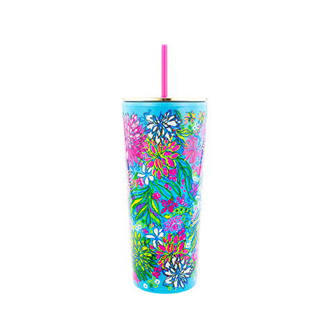 Lilly Pulitzer Tumbler With Straw - Walking on Sunshine
