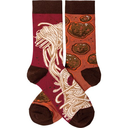 Spaghetti and Meatballs Socks