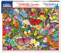 White Mountain Butterfly Garden 1000 Piece Jigsaw Puzzle