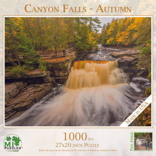 Michigan Puzzle Canyon Falls Autumn 1000 Piece