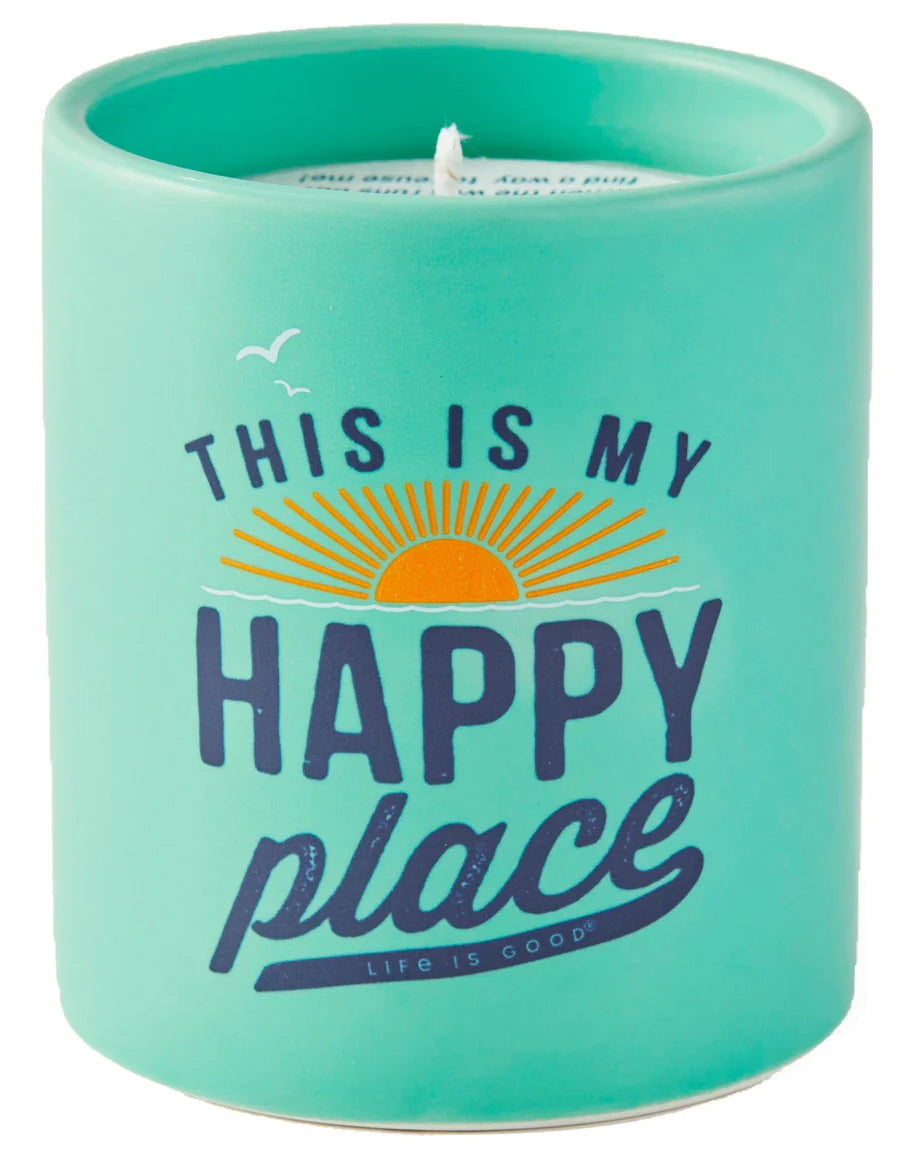 Life Is Good This Is My Happy Place Soy Candle “Jasmine, Peonies, Lillies”